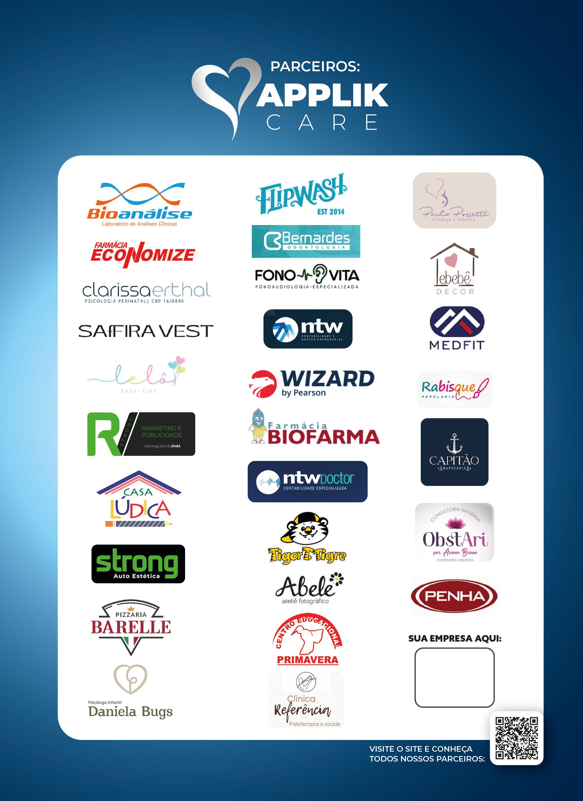 Livreto Applik Care — Parceiros Locais